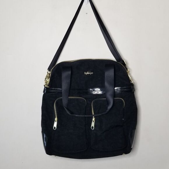 Kipling diaper bag multiple pockets black - Picture 1 of 12